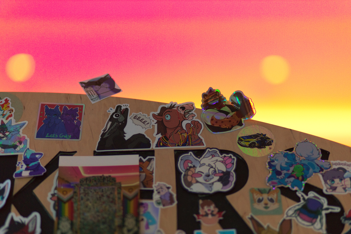 Sticker wall: some network horse?